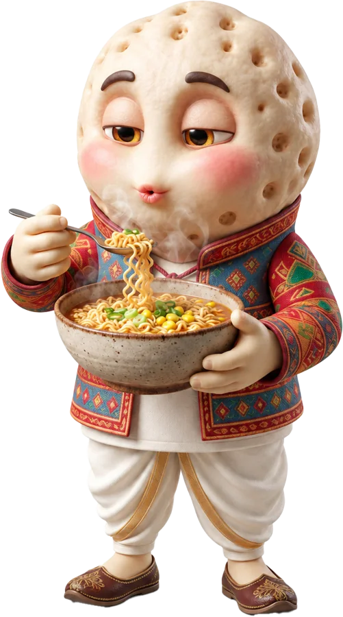 Instant Makhana Noodles — Makhanza mascot